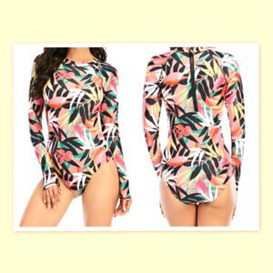 Women Long Sleeve Rash Guard
Bathing Suit - Surfing Wetsuit Swimsuit